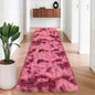 Tie-Dyed Red 2x8 Machine Washable Runner Rugs for Hallway Soft Fluffy Shaggy Bedside Rugs for Bedroom Living Room Indoor Floor Carpet for Kids Girls and Boys Nursery Rooms Home Decor Aesthetic