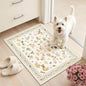 2x3 Dog Rugs for Entryway, Machine Washable Door Mat Animal Floral Small Area Rug Non-Slip Low Pile Soft Throw Rugs for Entrance Kitchen Indoor Front Door Kids Room (2 x 3,Beige)