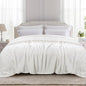 TOONOW Fleece Bed Blanket Queen Size 90x90 inches , Super Soft Fluffy Fuzzy Plush Blanket Geometric Pattern Cozy Microfiber Flannel Blankets for Couch, Bed, Sofa, Cream White