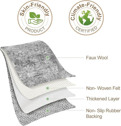 Nakagishi 6x9 Area Rugs Living Room: Washable Abstract Large Neutral Soft Rug Stain Resistant Modern Indoor Floor Non-Slip Carpet for Bedroom Nursery Kids Playroom Office Dining Room Dorm- Grey