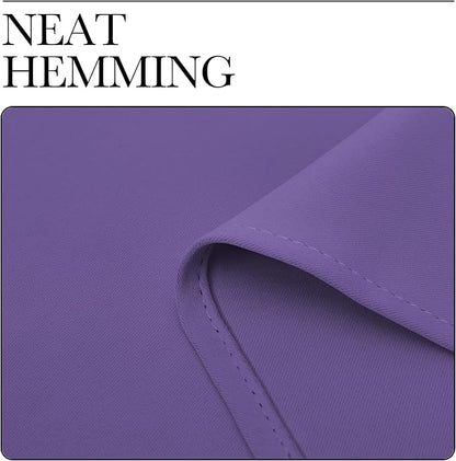 NICETOWN Blackout Curtains for Living Curtains, Lilac Purple, 2 Panels, 52 by 95, Room Darkening Window Curtain Panels, Easy-Care Solid Thermal Insulated Draperies/Drapes for Daughter Room