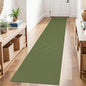 KOZYFLY Runners for Hallways 2x10 ft Washable Kitchen Runner Non Slip Rubber Backed Hallway Rugs Cotton Entryway Runner Rug Floor Carpet for Indoor Hall, Backdoor, Kitchen, Bright Green/Earthy Green