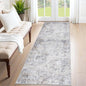 XLUEZ 2x7 Runner Rug for Hallway, Washable Modern Abstract Runner Rugs Neutral Soft Non Slip Kids Rug Stain Resistant Indoor Runners for Entryway Bedroom Kitchen Laundry Room(Bluegrey, 2'x7')