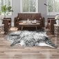 AROGAN Western Decor Faux Fur Cowhide Rug, 4 x 3 Feet Premium Animal Skin Cow Hide Rug, Sturdy Cow Print Rugs for Wall Decor, Western Floor Carpet for Bedroom Living Room, Black and Grey
