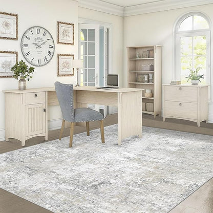 XLUEZ 5x7 Area Rugs for Living Room, Washable Modern Abstract Large Area Rug Neutral Soft Non Slip Kids Rug Stain Resistant Indoor Carpet for Bedroom Nursery Dining Room Playroom(BeigeGrey, 5'x7')