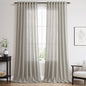 Silver Grey Linen Curtains 102 Inches for Living Room Bedroom Extra Long Back Tab Curtain Neutral Farmhouse Light Filtering Semi Sheer Ceiling to Floor for Large Window Office 2 Panels
