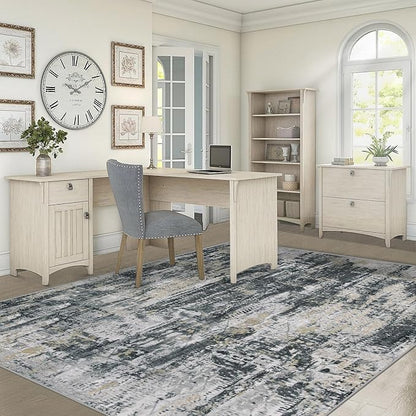 5x7 Area Rugs for Living Room, Washable Modern Abstract Large Area Rug Neutral Soft Non Slip Kids Rug Stain Resistant Indoor Carpet for Bedroom Nursery Dining Room Playroom(BlackGreyGold,5'x7')