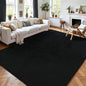 AROGAN Modern Shag Area Rug for Living Room, 5x7 Feet Washable Rugs for Bedroom, Indoor Floor Carpet Rugs, Plush Memory Foam Bedside for Kids Girls Teens Room Low Pile Rug Decor, Black