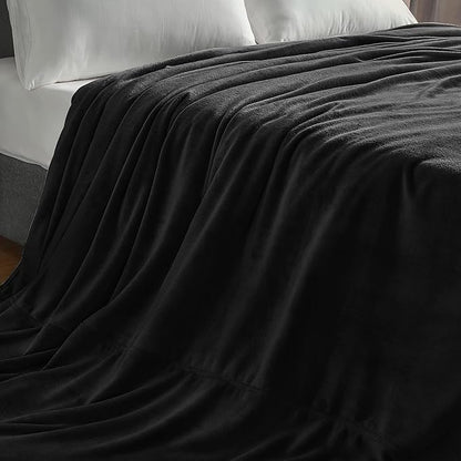 BEDELITE Big Fleece Blanket 120" x 120" (10' x 10'), Super Soft Fluffy Fuzzy Oversized King Blanket for Bed, Couch, Sofa, Camping, Extra Large Fits Whole Family, Black
