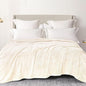 Exclusivo Mezcla Plush Fuzzy Fleece Bed Blanket King Size, Super Soft, Fluffy and Warm Blankets for Couch, Bed, All Season (Ivory, 90x104 inches)