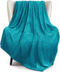 Exclusivo Mezcla Fleece Teal Throw Blanket for Couch, Sofa, Super Soft and Warm Blankets, All Season, Cozy, Plush, Lightweight, 50x60 Inches