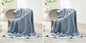 Snuggle Sac Blue Throw Blankets for Couch, Reversible Super Soft Warm Blankets Cozy Knit Blanket Fuzzy Plush Throws for Sofa, Bed, Gift, Heather Blue, 50 x 60 inches (Pack of 2)