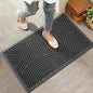 HIYARD Sturdy Front Door Mat, Absorbent Muddy Dirt Resist Welcome Door Mats Outdoor Indoor, Stain and Fade Resistant, Non-Slip Backing Entry Mat Low Profile Doormat for Entryway, 36×24, Grey