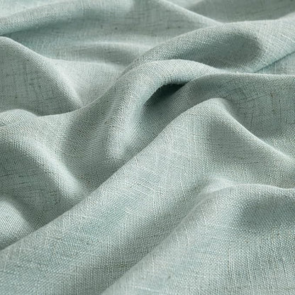 MIULEE Sea Green Linen Curtains 84 Inch Length for Bedroom Living Room, Soft Thick Linen Textured Window Drapes Semi Sheer Light Filtering Back Tab Rod Pocket Burlap Look Aqua Decor, 2 Panels