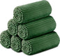 Buryeah 6 Pcs Flannel Throw Blanket Bulk 50 x 60 in Sleepover Blanket Outdoor Wedding Throw Lightweight, Oeko-tex Standard 100 Certified for Sofa Homeless Gifts (Dark Green)