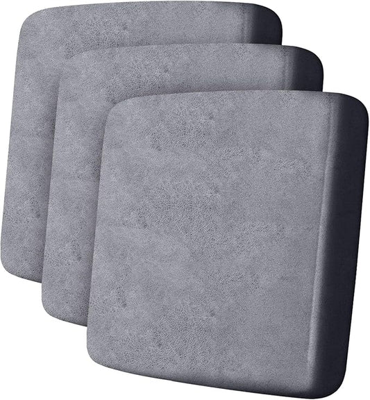 Leather Look Couch Cushion Covers Sofa Seat Slipcovers Sets Couches Furniture Protector for Sectional Armchair Loveseat Pets Kids Stretch Spandex Fabric (3 Cushion Sofa, Light Brown)