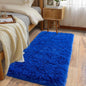Soft Runner Rugs for Bedroom Hallways, 2x4 Royal Blue Fluffy Shag Throw Area Rug Non Slip for Bedside Dorm, Long Shaggy Furry Carpet for Nursery Living Room