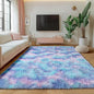 ONASAR Rainbow Rugs for Girls Bedroom, 5x8 Fluffy Bedside Throw Area Rug, Soft Plush Shaggy Indoor Floor Carpet for Living Room Nursery Kids Boys Teen Dorm Home Office Decor Aesthetic