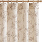 jinchan Floral Curtains Lined Linen Blend Curtain for Living Room 84 Inch Length Taupe Farmhouse Flower Patterned Curtain French Country Curtains Drapes Back Tab Rod Pocket 2 Panels