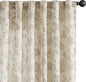 jinchan Linen Floral Curtains for Living Room with Printed Flower 96 Inches Long Light Filtering French Country Back Tab Rod Pocket Taupe Window Curtain Set Farmhouse Drapes 2 Panels Taupe