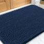 OLANLY Dog Door Mat for Muddy Paws 34x21, Absorbs Moisture and Dirt, Absorbent Non-Slip Washable Doormat, Quick Dry Chenille Mud Mat for Dogs, Entry Indoor Entryway Carpet for Inside Floor, Dark Blue