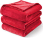 BEDELITE Fleece Blanket Red Full Blankets for Couch & Bed, Luxury Plush Cozy Fuzzy Blanket 84" x 90", Super Soft Warm Lightweight Throw Blanket for Travel Camping