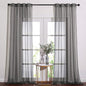 NICETOWN Sheer Living Room Curtains - Elegant Dark Grey Soft Nickel Grommet Window Panels Drapes for Living/Dining Room/Master Bedroom (54" Wide x 96" Long, 2 Panels)
