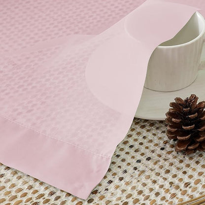 OVZME Blush Pink Sheer Curtains 63 Inches Long 2 Panels - Soft Light Filtering Window Sheer Panels for Living Room/Bedroom, Top Dual Rod Pocket, 1 Pair, Each 42Wx63L Inches
