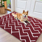 OLANLY Front Door Mat, Non-Slip Rubber Backing, Dirt Resistant and Absorbent, Washable, Easy to Clean Low-Profile Indoor Doormat for Back Door, Entryway, Inside Entrance, 40x32, Burgundy