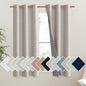 NICETOWN Brich Vintage Open Linen Weave Flax Thermal Curtains, 100% Blackout Curtains 54" Long for Dining Room, Soundproof Window Treatment Drapes for Kitchen, 42" Wide Per Panel, Set of 2