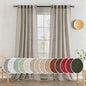 MIULEE Burlywood Birch Linen Curtains 90 Inch Long 2 Panels for Bedroom Living Room, Soft Linen Textured Window Drapes Semi Sheer Light Filtering Back Tab Rod Pocket Farmhouse Modern Burlap Look Decor