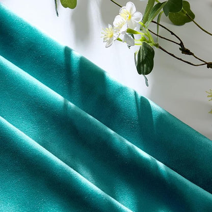 GIGIZAZA Decorative Throw Pillow Covers 16x16,Set of 2 Teal Square Couch Pillow Covers,Velvet Sofa Boho Cushion Pillows