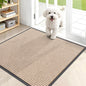 OLANLY Front Door Mat Indoor Outdoor Entrance, Waterproof Heavy Duty Doormat, Fade Resistant, Low Profile, Easy Clean Patio Porch Welcome Floor Mats for Entry, 35x30, Beige
