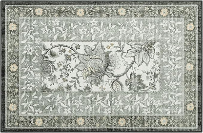 GarveeHome Provence Fog 2x3 Door Mat Indoor Rugs for Entryway Small Botanical Grove Cottagecore Washable Non-Slip Low-Pile Rug for Bedroom Kitchen Bathroom Entrance
