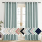 NICETOWN 100% Absolutely Blackout Linen Curtains with Thermal Insulated Liner, Seafoam Green, 62" Wide, 102" Length Energy Saving Curtains for Living Room 2 Panels Set, Vertical Blinds