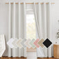 NICETOWN 100% Absolutely Blackout Linen Curtains with Thermal Insulated White Liner, Ivory, W52, 2 Pieces, Noise Reducing Textured Linen Look Curtains for Windows 90 inch Length for Classroom