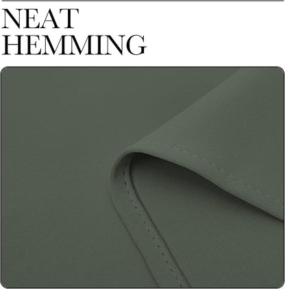 NICETOWN Bedroom Curtains Blackout Draperies - All Season Thermal Insulated Solid Rod Pocket Top Blackout Curtains/Drapes for Kid's Room (Dark Mallard, 1 Pair, 42 x 45 Inch)