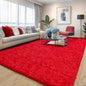 Pionblank Large Rug for Living Room 6x9 Feet, Modern Soft Shag Area Rug, Plush Fuzzy Carpet for Bedroom Girls Boys Room Home Nursery Teens Dorm Decor, Red