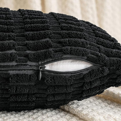 MIULEE Pack of 1 Black Long Body Lumbar Decorative Throw Pillow Cover 14x36 Inch for Halloween Bed Couch Sofa Living Room Soft Boho Pillow Cover Modern Farmhouse Home Decor