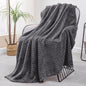 Exclusivo Mezcla Dark Grey Fleece Throw Blanket for Couch and Bed, 50x70 Inches Soft Cozy 3D Decorative Jacquard Flannel Blankets, Lightweight Fuzzy Plush Warm Throws for All Seasons