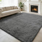 9x12 Fluffy Area Rugs for Living Room,Large Fuzzy Shag Area Rug for Bedroom,Deep Grey Soft Non-Shedding Indoor Plush Carpet for Kids Bedroom Nursery Home Decor