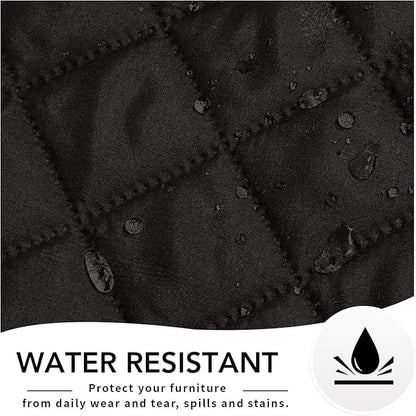 Easy-Going Oversized Recliner Chair Slipcover Reversible Sofa Cover Water Resistant Couch Cover Furniture Protector with Elastic Straps for Pets Dog (Oversized Recliner, Black/Black)
