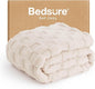 Bedsure GentleSoft Cream Throw Blanket for Couch - Checkered Fleece Blankets Gifts for Kids Girls, Cute Soft Cozy Throw for Bedroom Home Decor Gifts, 50x60 Inches