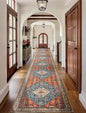 SERISSA Runner Rug for Hallways, 2'6"x18' Washable Non Slip Kitchen Runner Rug, Extra Long Boho Rug Ultra Soft Vintage Tribal Print Floor Carpet for Hallway Living Room Dining Room Bedroom