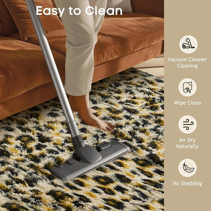 Ophanie Leopard Rugs for Living Room Bedroom, Fluffy Soft Fuzzy Cheetah Print Area Rug, Plush Shaggy Bedside Floor 5x8 Furry Carpet for Kids Baby Teen Dorm Nursery Home Decor Aesthetic