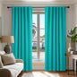 Deconovo Blackout Curtains, Thermal Insulated, W52 x L108 2 Panels, Back Tab, Machine Washable, Room-Darkening Drapes for Bedroom/Living Room Turquoise