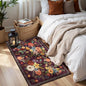 2x4 Entryway Runner Rugs, Non Slip Washable Rugs with Rubber Backing Soft Floral Carpet Runner for Kitchen, Laundry, Bedroom, Bathroom(2 x 4, Purple Lawn)