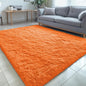 OLANLY 5x7 Machine Washable Large Area Rugs for Living Room, Bedroom, Soft Fluffy Shaggy Bedside Rug, Indoor Floor Carpet for Kids Girls and Boys, Dorms, Home Decor Aesthetic, Orange