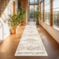 Beige Washable 2'6"x10' Extra Long Runner Rugs for Hallways, Non Slip Indoor Floor Mats for Entryway, Stain Resistant Long Floor Rug, Neutral Boho Floral Decor (2'6"x10' Beige/Latte)