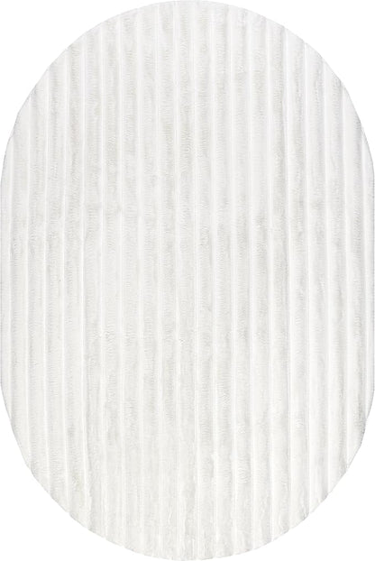 Nuloom SuperiorWash Collection Kai Off-White, 5' x 7'6" Oval, Soft and Cozy, High Traffic, Stain Resistant, Easy Clean, Durable Washable Area Rug for Bedroom, Living Room, Dining, Den, Foyer, Entryway